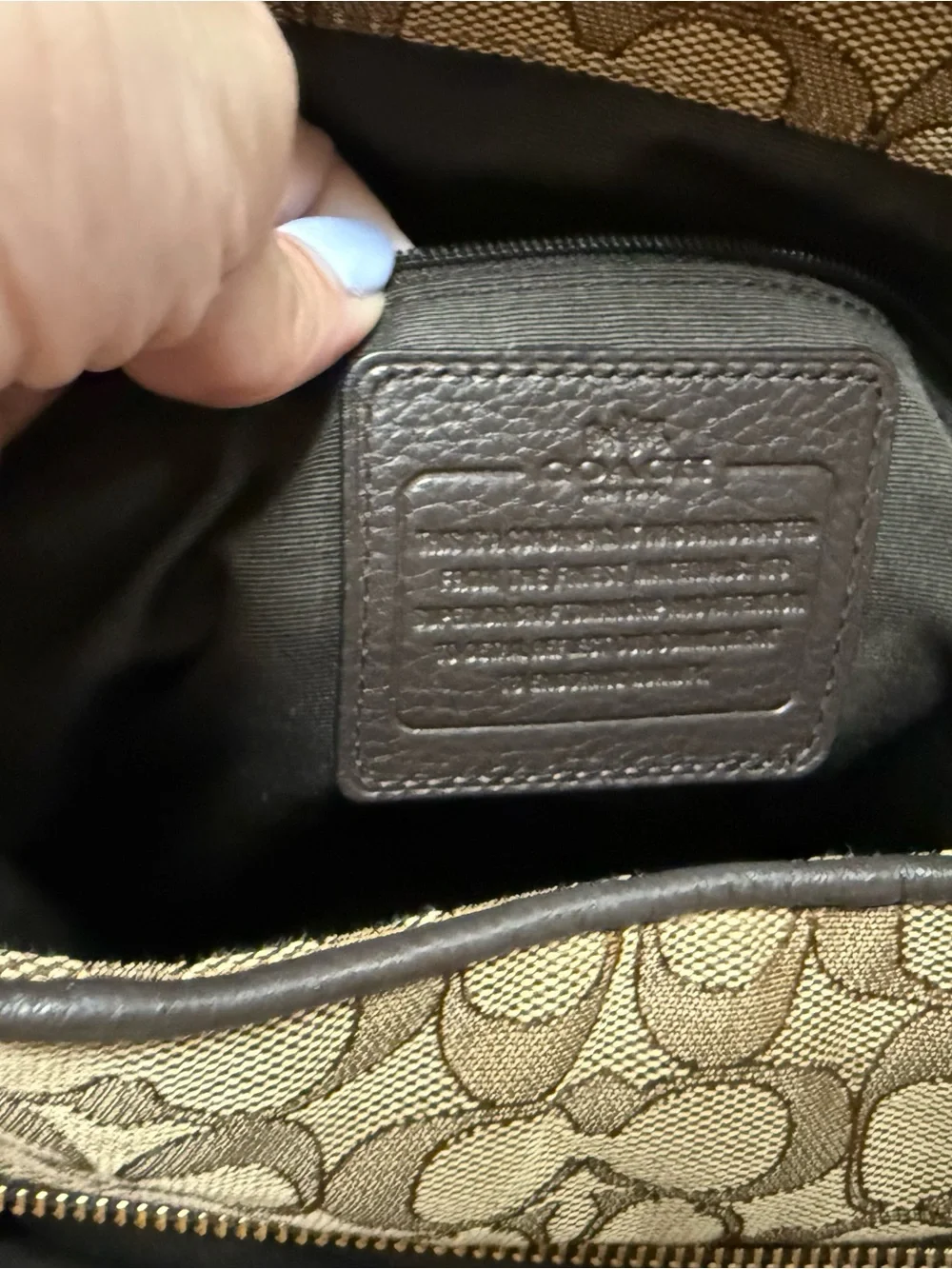 Coach Phoebe Shoulder Bag Tan/Brown Signature Canvas